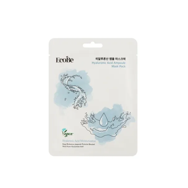 EcoBe - Hyaluronic Acid Vegan Ampoule Sheet Mask